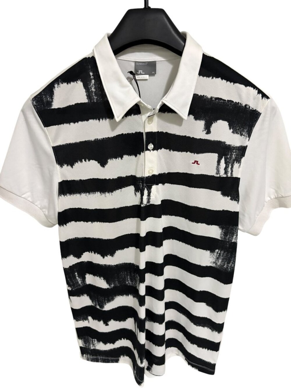 J Lindeberg Men's Morey JL Drip & Stripe Golf Polo Shirt Size XL